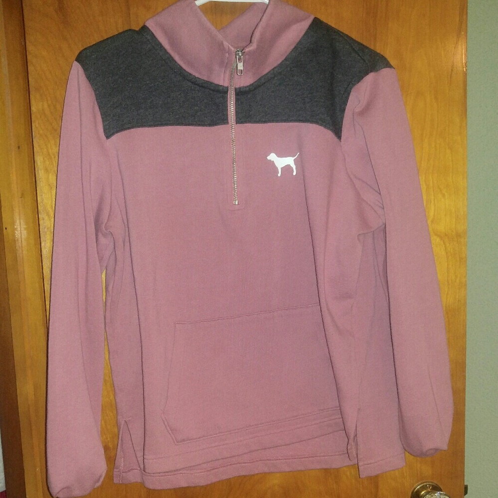 PINK VS HALF ZIP